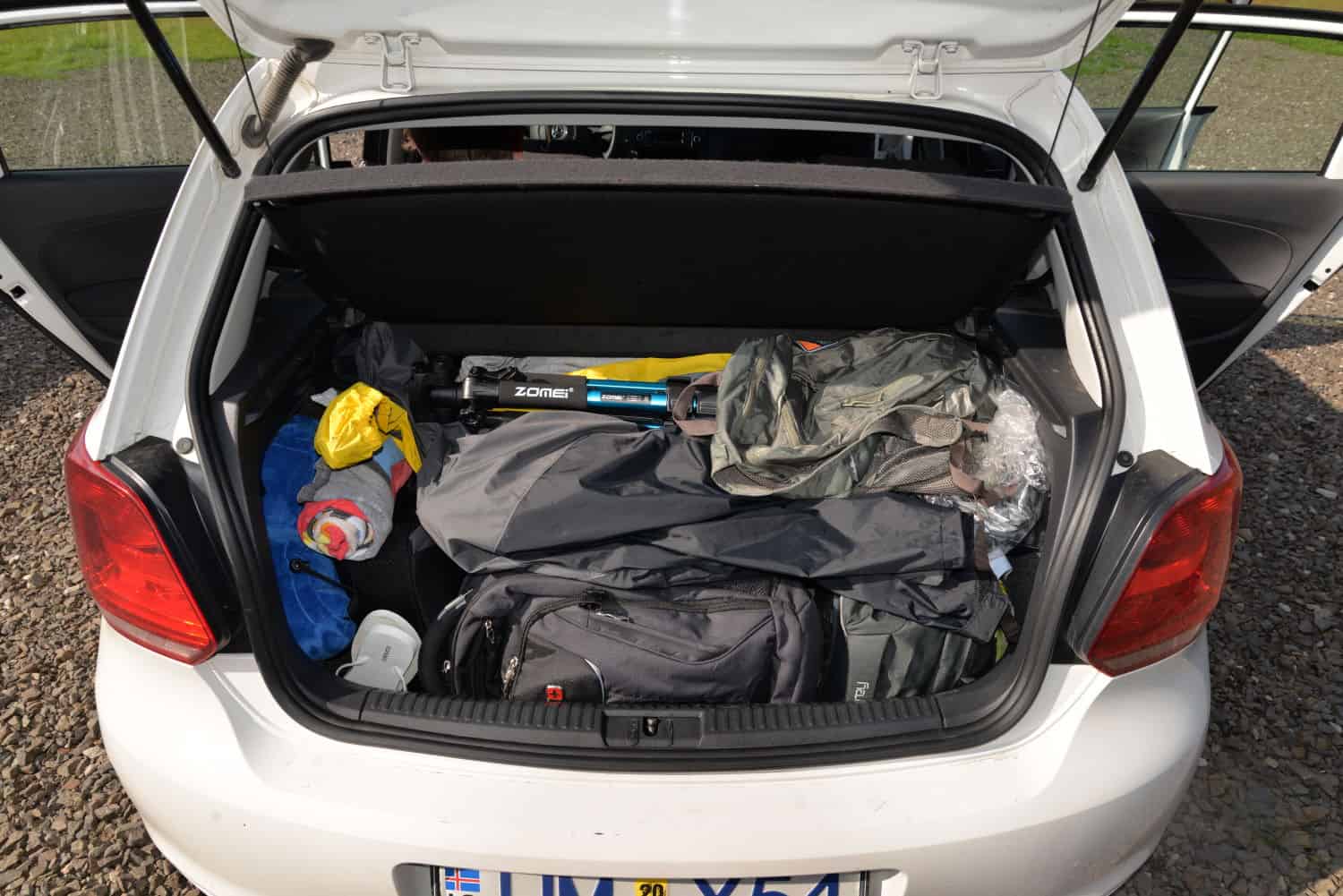 Our Volkswagen Polo was just the right size because we packed light for Iceland