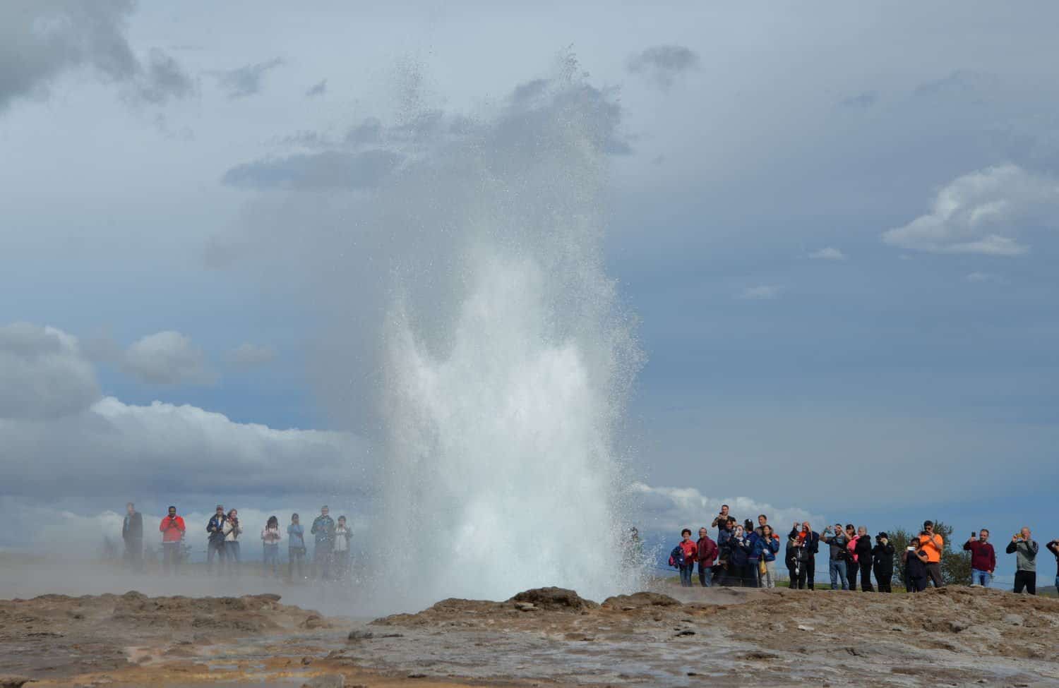 When Strokkur erupts, it is beautiful and smelly