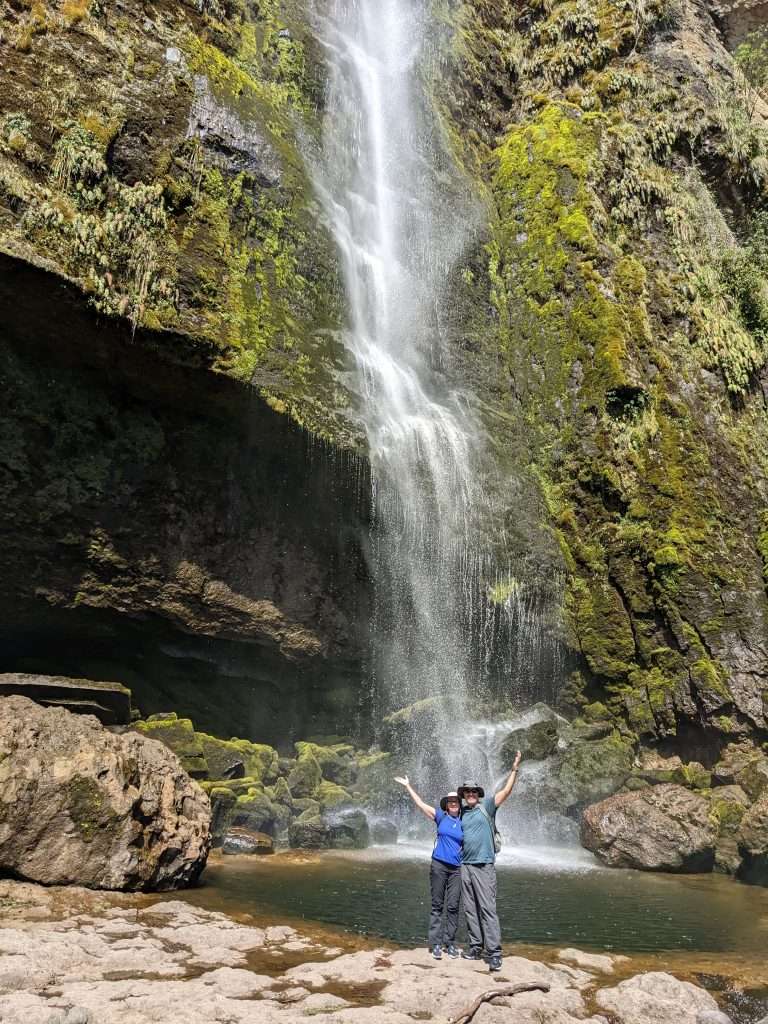 sean and deb go waterfall hike cuenca ecuador