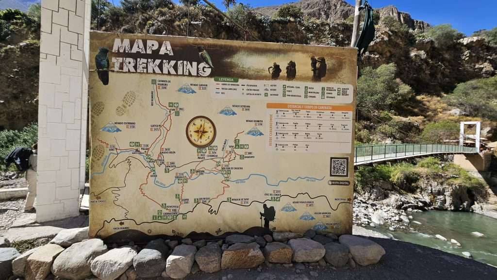 Map of Colca Canyon Trekking